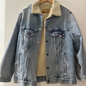 MM6 Maison Margiela Distressed Denim Jacket Size 46